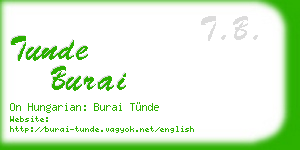tunde burai business card